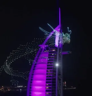 Burj Al Arab - Chinese New Year's Drone Show World Record