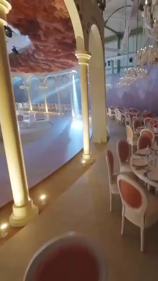 Indoor conference stage